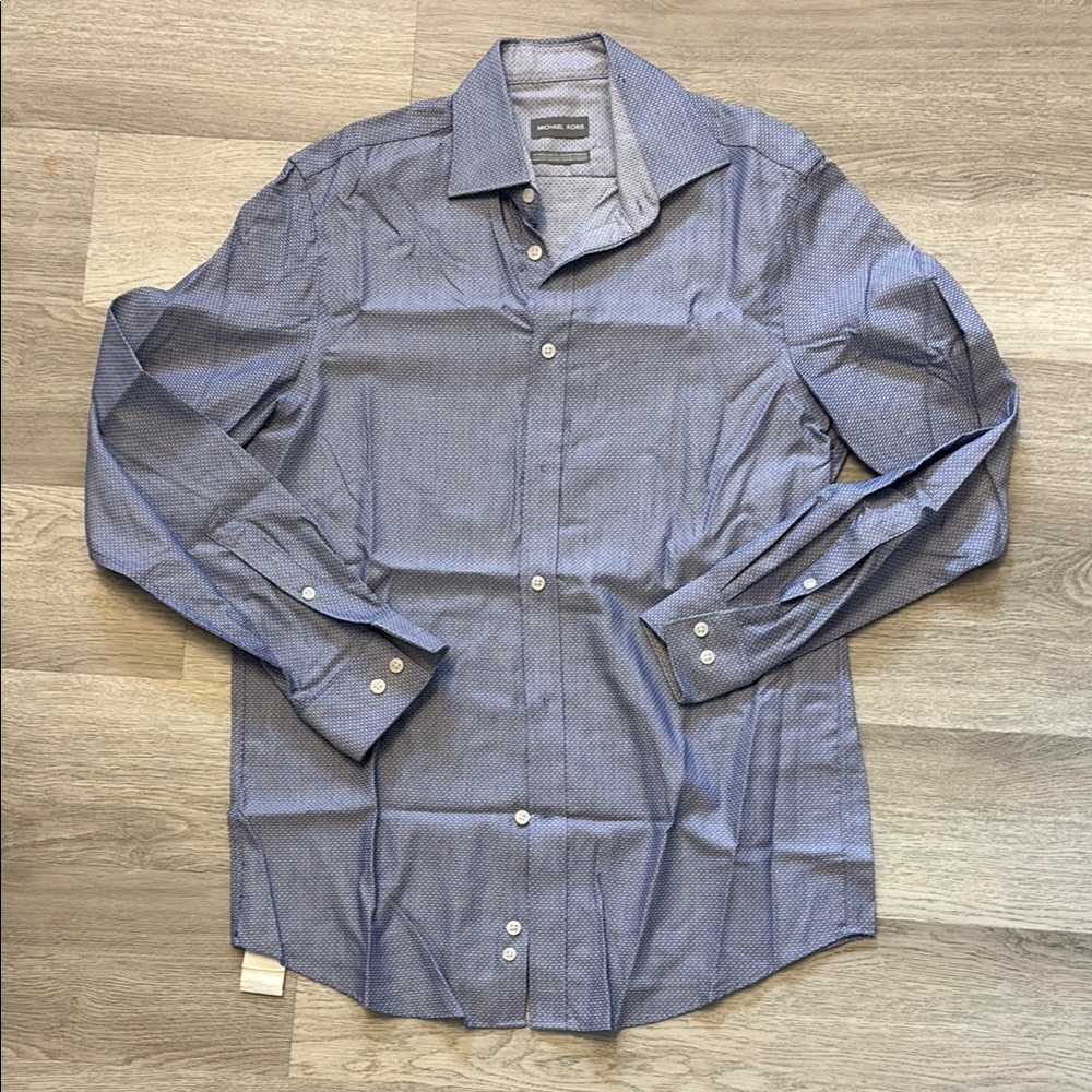 Never worn 100% cotton Michael Kors Blue Dress Shirt​